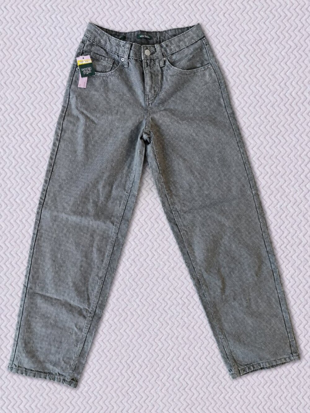 Wild Fable EasyRigid Rhinestone Studded Jeans Gray Size 00 NWT - Picture 2 of 13